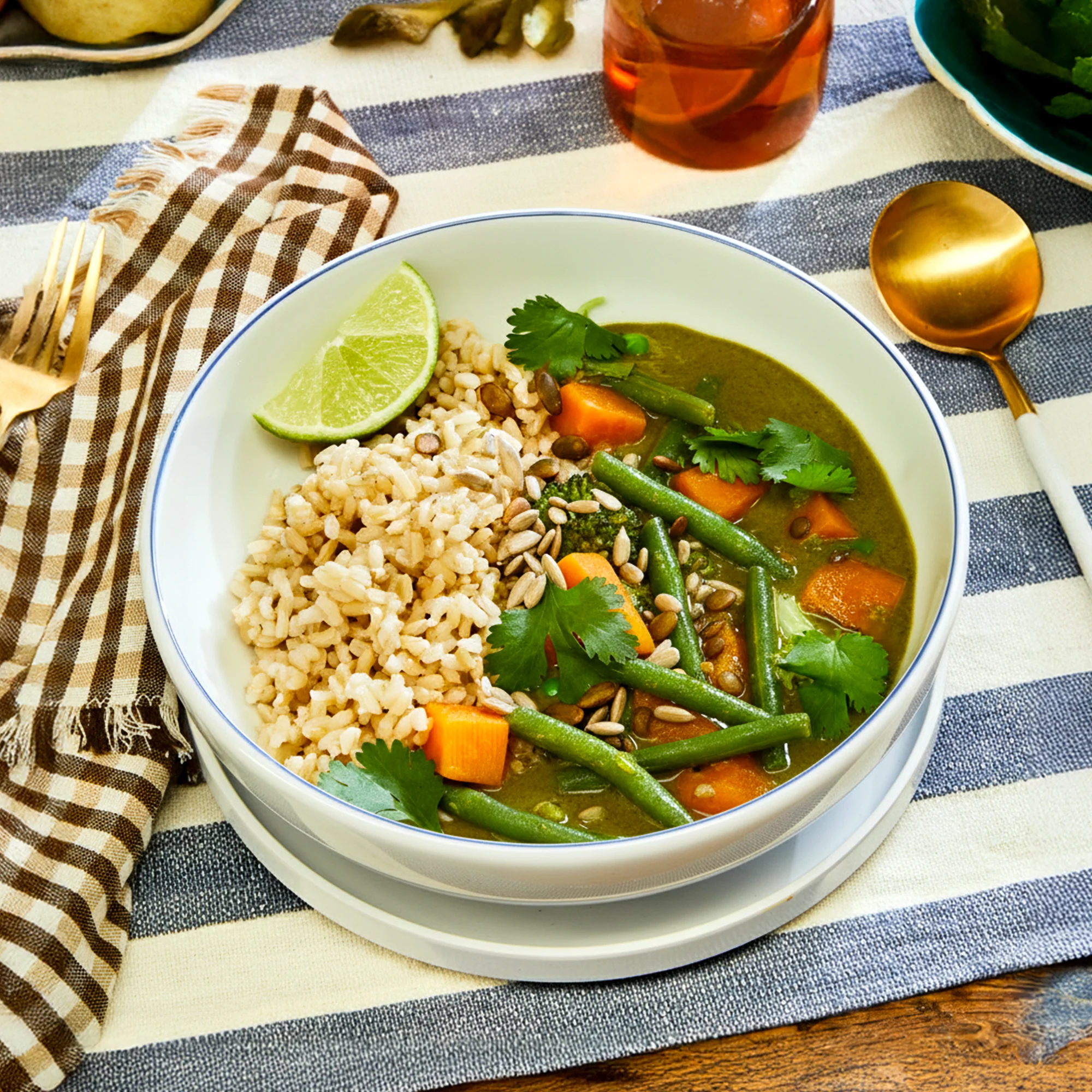 Spinach, Coconut and Chickpea Green Curry